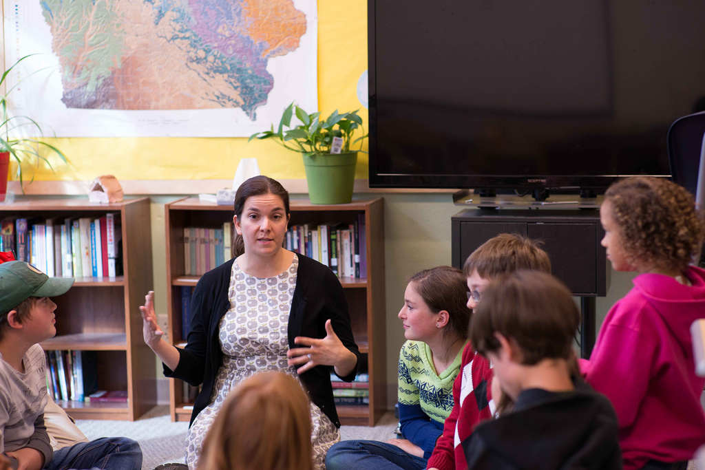Rachel DeMaris teaching her students at Willowwind.