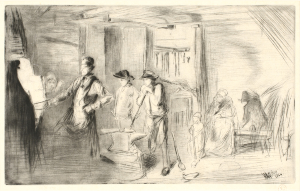 The Forge, 1861 by James Abbot McNeill Whistler (America, 1834 – 1903)