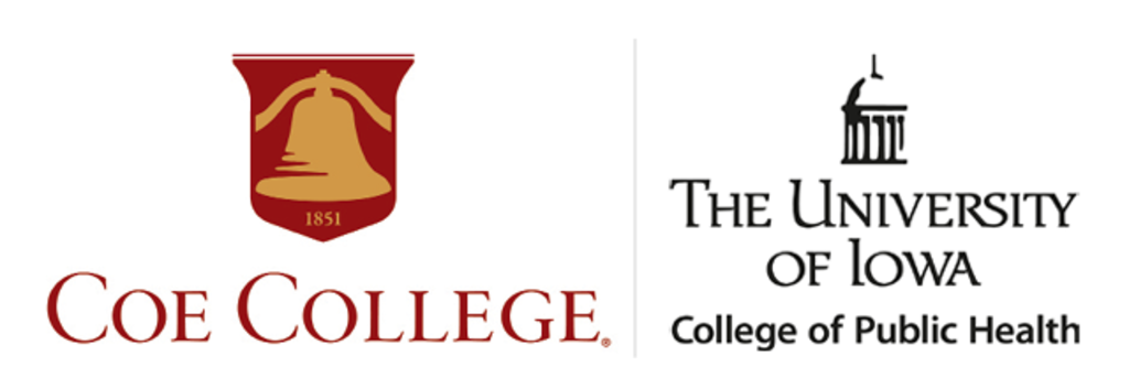 Coe College and University of Iowa College of Public Health logos