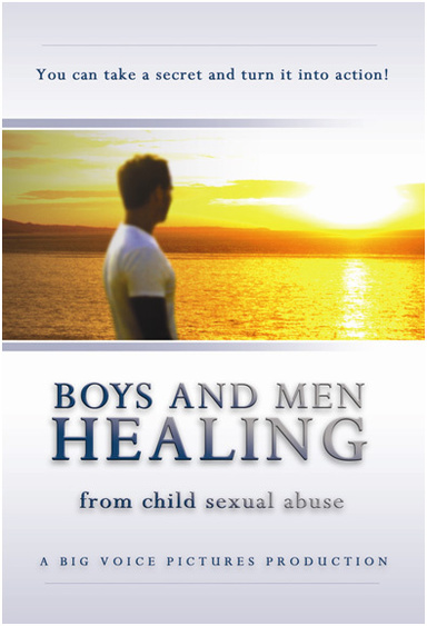 A man gzing into a sunset in a promotion for the documentary film, Boys and Men Healing