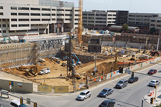 Construction site near University of Iowa hospital