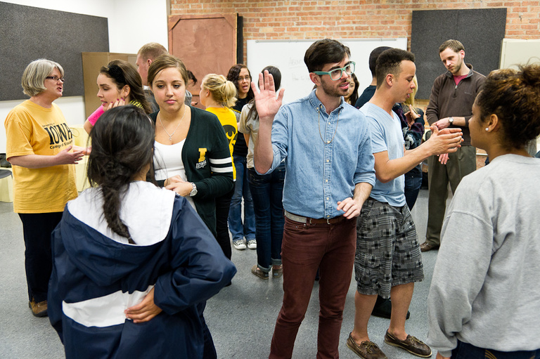 While in Chicago at Columbia College, the students participated in a role-playing exercise themed around Lesbian, Bisexual, Gay, Transgender, Questioning, and Alliance (LBGTQA) issues in education.