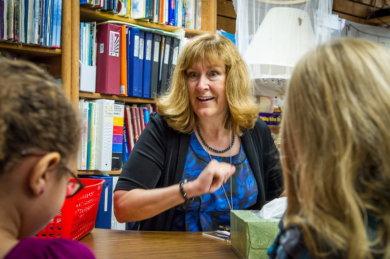 Teacher Connie Stusak uses active learning to engage her students.