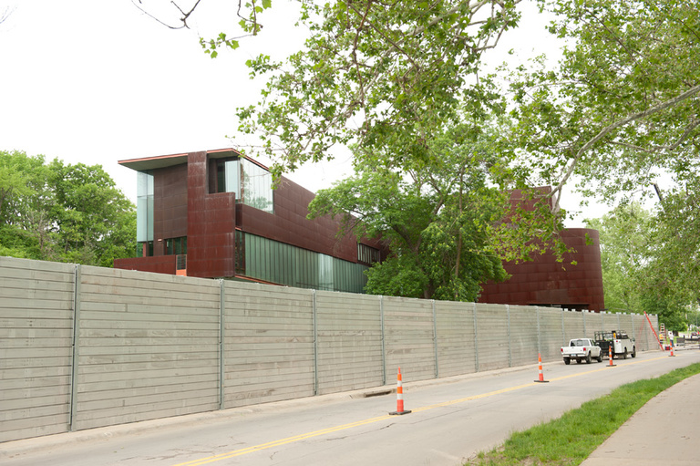 An invisible wall now surrounds the UI Art Building West. 
