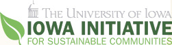 Iowa initiative for sustainable communities logo and wordmark