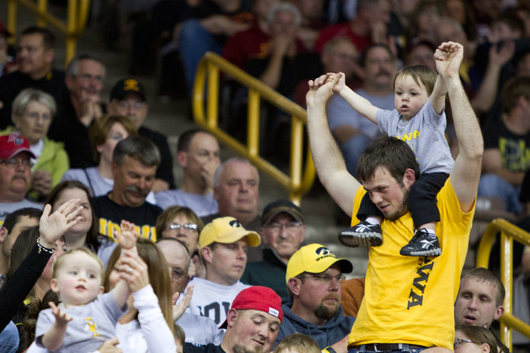 The victors on the mats weren’t the only ones to have their hands raised inside Carver-Hawkeye.