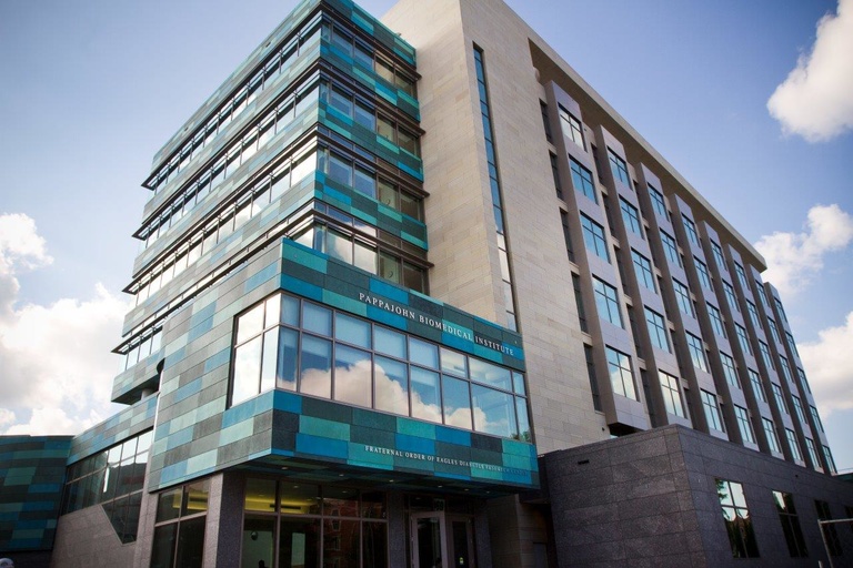 Exterior of Pappajohn Biomedical Discovery Building