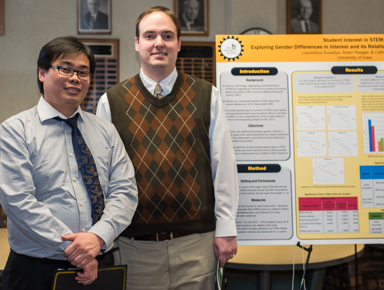 Laurentius Susadya and Adam Reeger with their diversity poster.