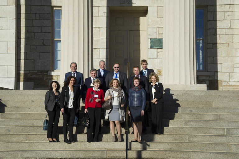 NUST/MISiS delegation on Old Capitol steps.