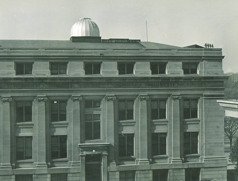 Exterior photo of the MacLean Hall rooftop observatory