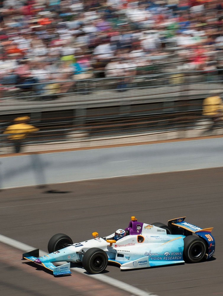 The Wynn Vision Institute car races in the Indy 500.