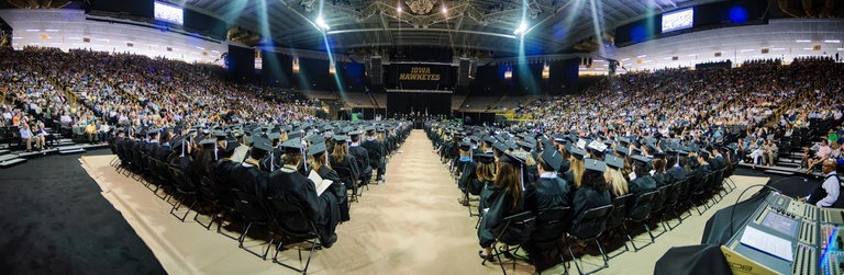 Panoramic photo of CLAS Commencement.