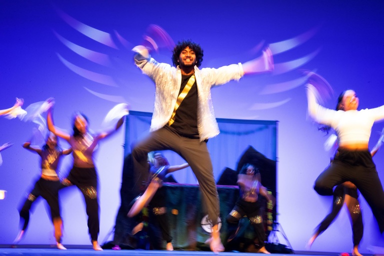 The University of Iowa hosted 7 dance teams inside Hancher Auditorium March 5 for the 2022 Nachte Raho dance competition. The Bollywood fusion dance competition pitted seven dance teams from around the country against each other for prize money. Presented