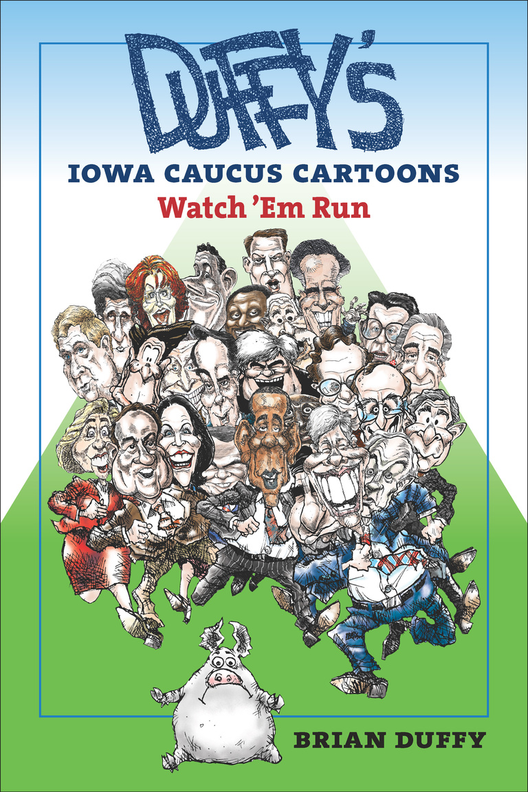 Cover of UI Press book on caucus cartoons