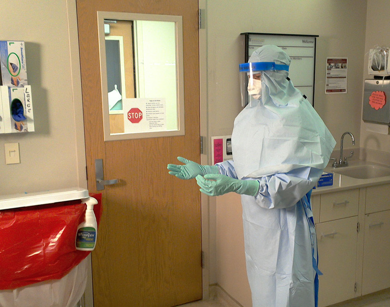 Personal protective equipment (PPE) used at UI Hospitals and Clinics for Ebola preparations 