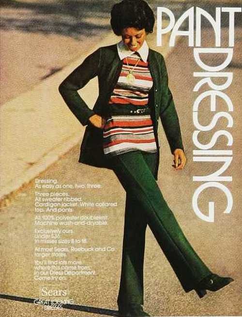 color cover of 1971 Sears catalog with woman wearing pants