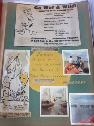 Photo of sailing club scrapbook page