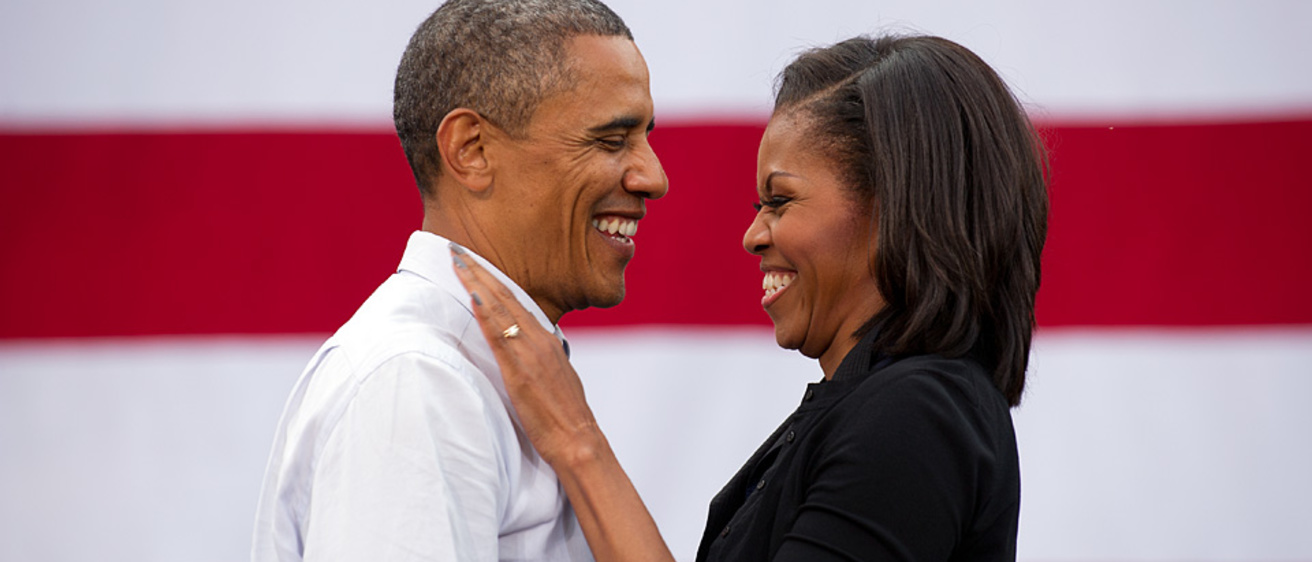 President Barack Obama with First Lady Michelle Obama