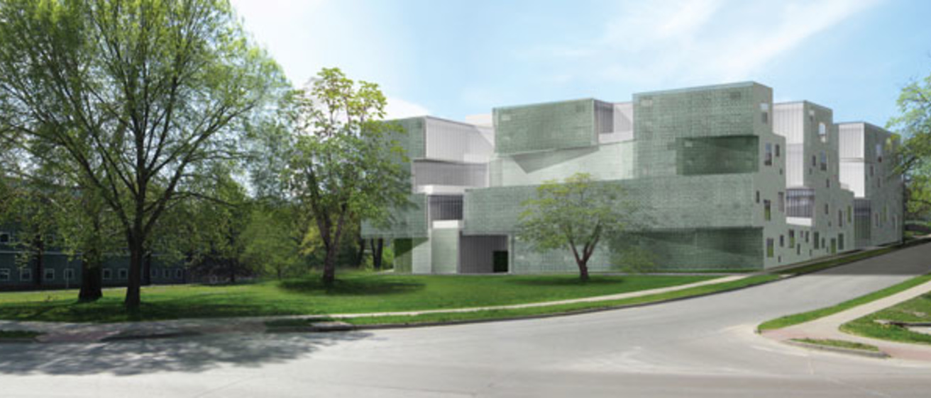 Architectural rendering of art building