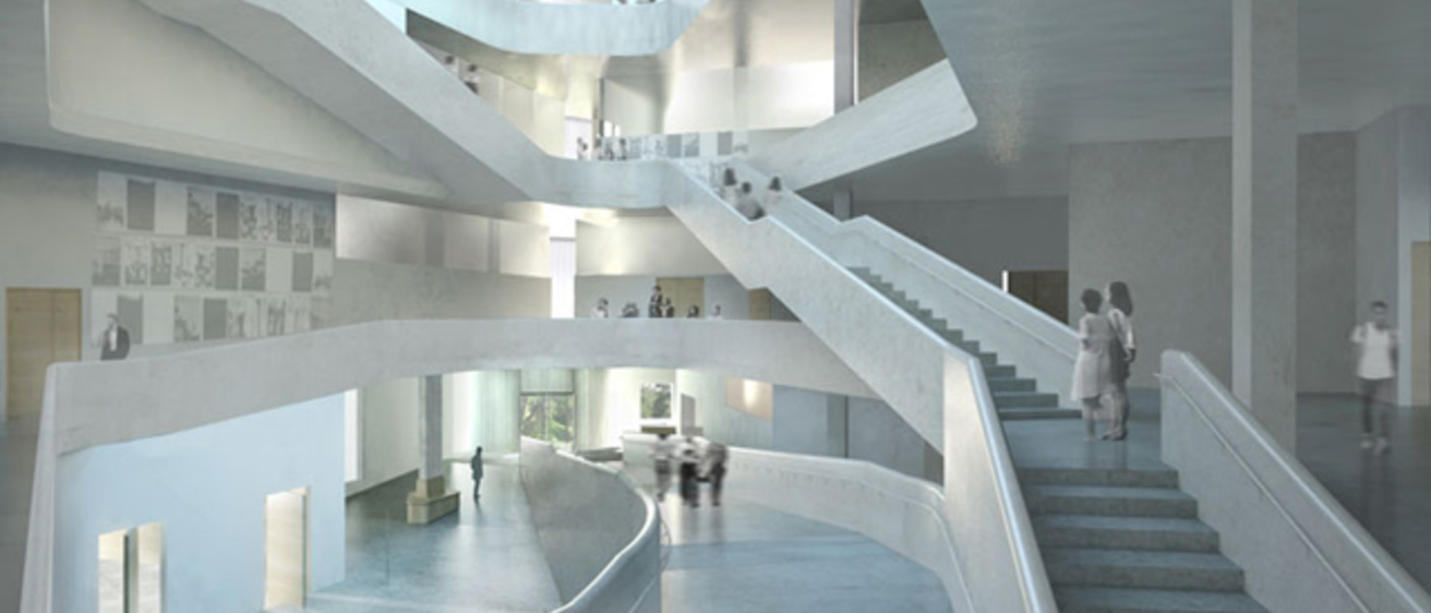 rendering of the new Visual Arts Building interior
