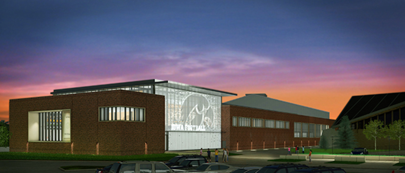 architectural rendering of the proposed athletic building exterior
