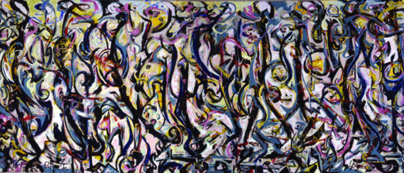 This is an image of Jackson Pollock&#039;s painting called &quot;Mural&quot;