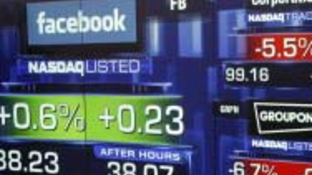 Facebook stock market illustration