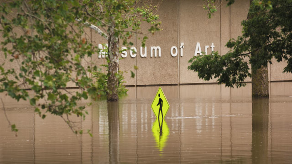 flooded museum of art