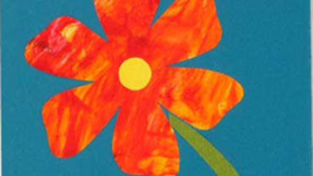 A picture by Alaina Hunt, 5, of Colona, Ill., (contributed photo) of a bright red flower with a yellow center