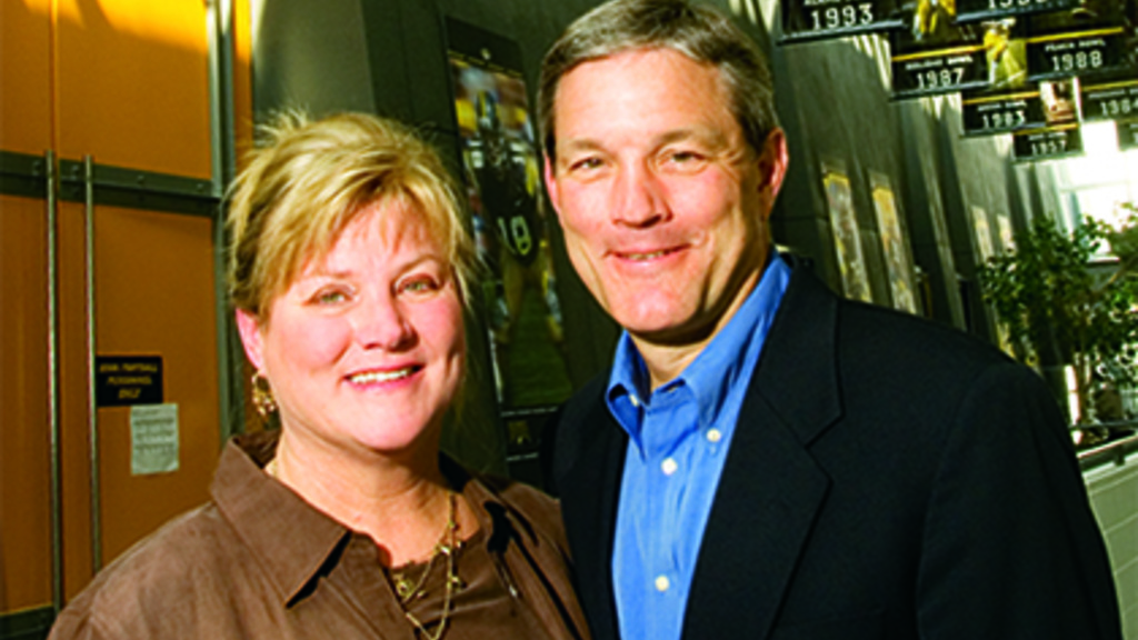 Kirk and Mary Ferentz in the University of Iowa Hall of Fame