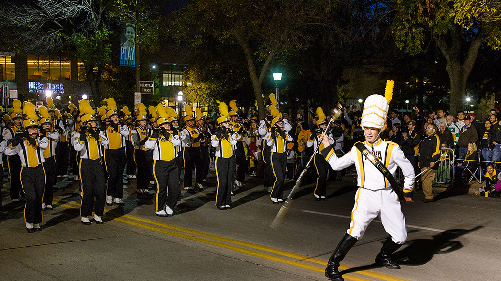 Marching band in the homecoming parade.