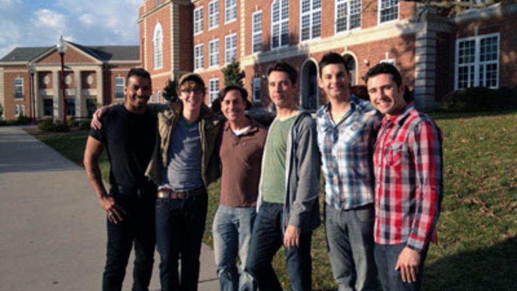 The cast of the it gets better show visits the gay-straight alliance at City High School in Iowa City.