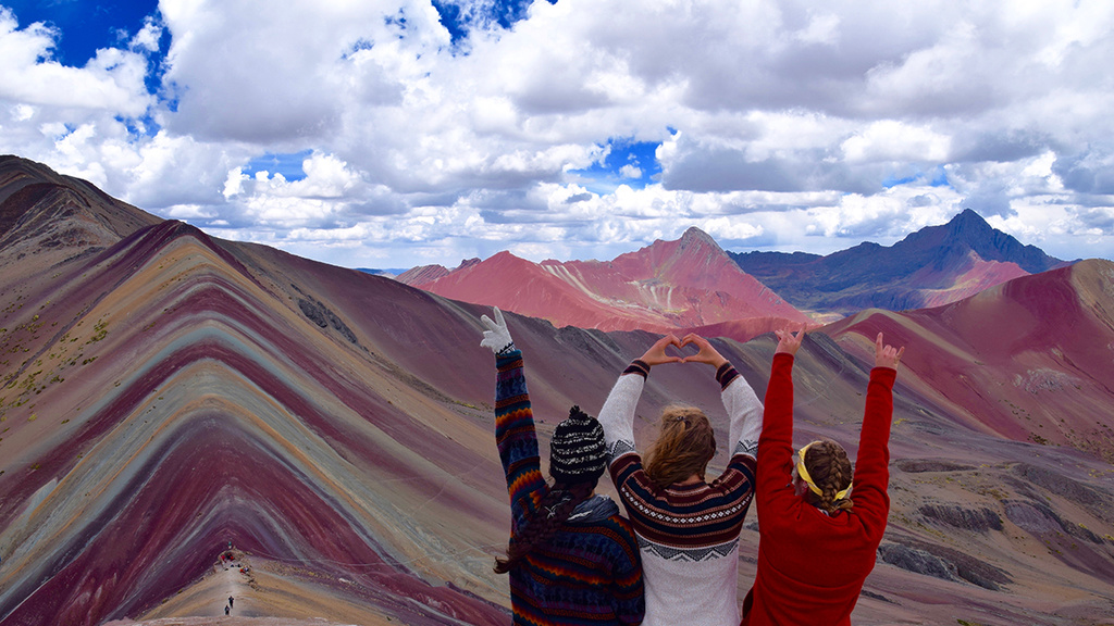 Study Abroad Grand Prize: “Somewhere over the rainbow (mountains),” by Megan Lough, was taken at 16,500 feet in the Rainbow Mountains of Vinicunca, Peru. This photo by Lough from Eagan, Minnesota, majoring in nursing, was awarded the Study Abroad G
