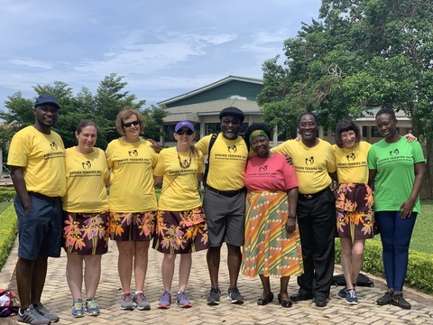 Eddie Etsey with group in Ghana