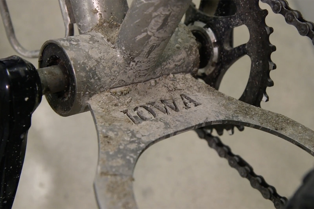 bicycle detail with word iowa