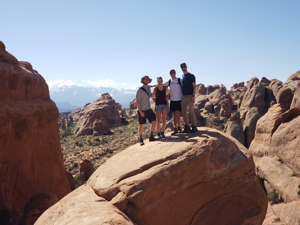 students at arches national park