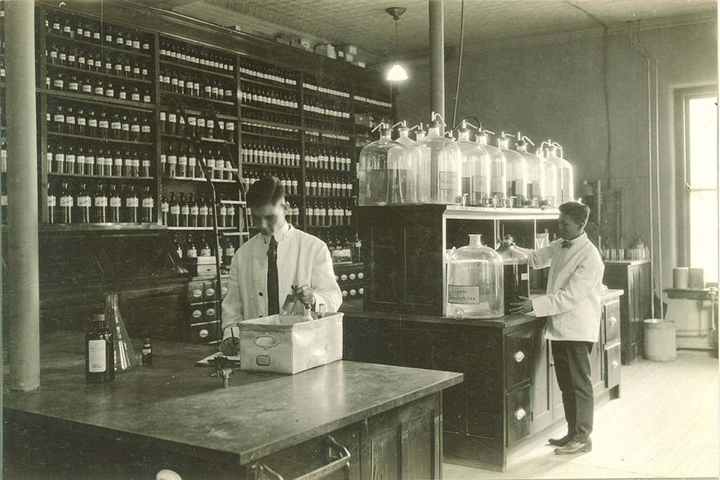 laboratory at the hospital in what is now known as seashore hall