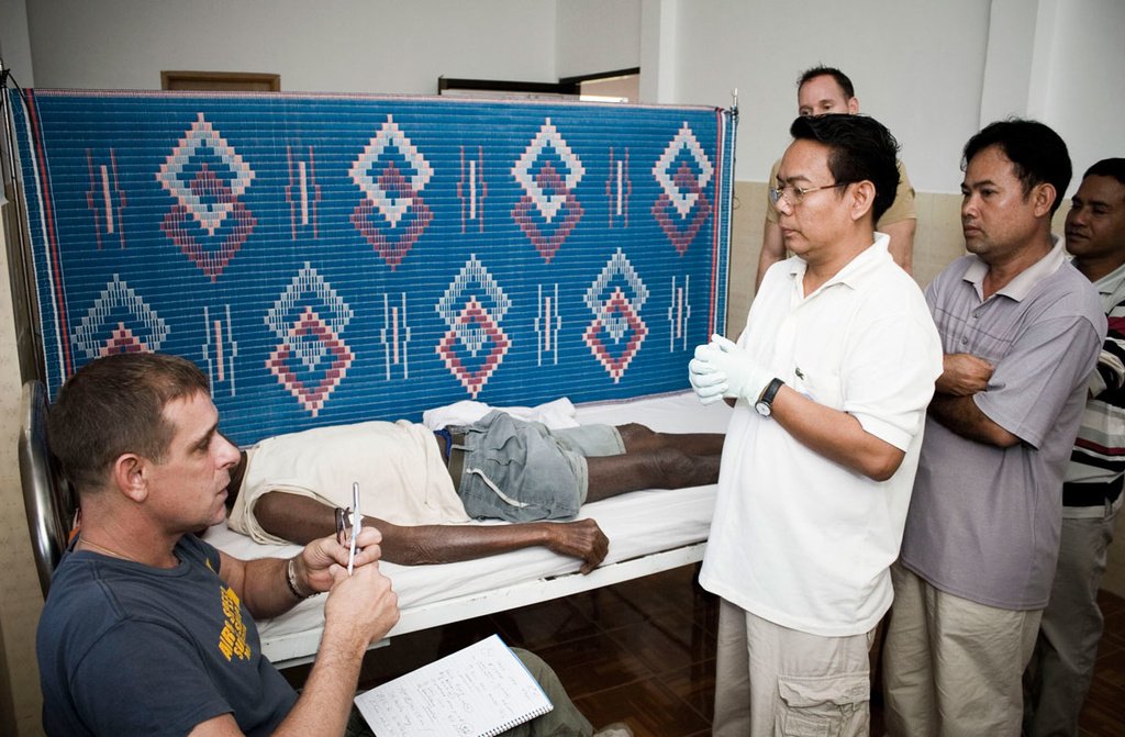 david colbert at dermatology clinic in cambodia