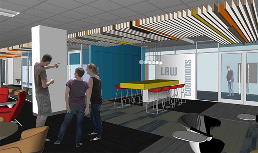 rendering of law commons area