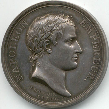 A medal with the head of Napoleon