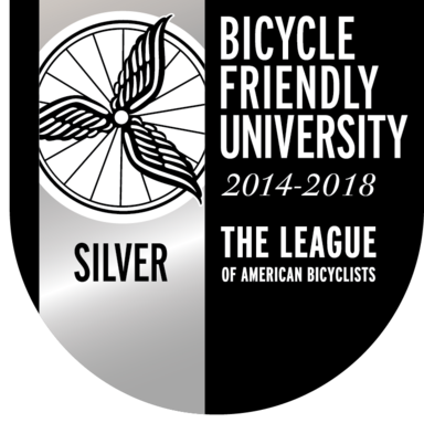 Bicycle Friendly University silver designation emblem 