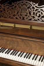 detail of Steinway piano at the Petacrest Museum