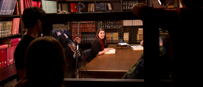 filming in the library