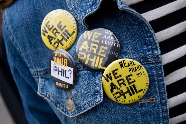 We are Phil buttons on a denim jacket