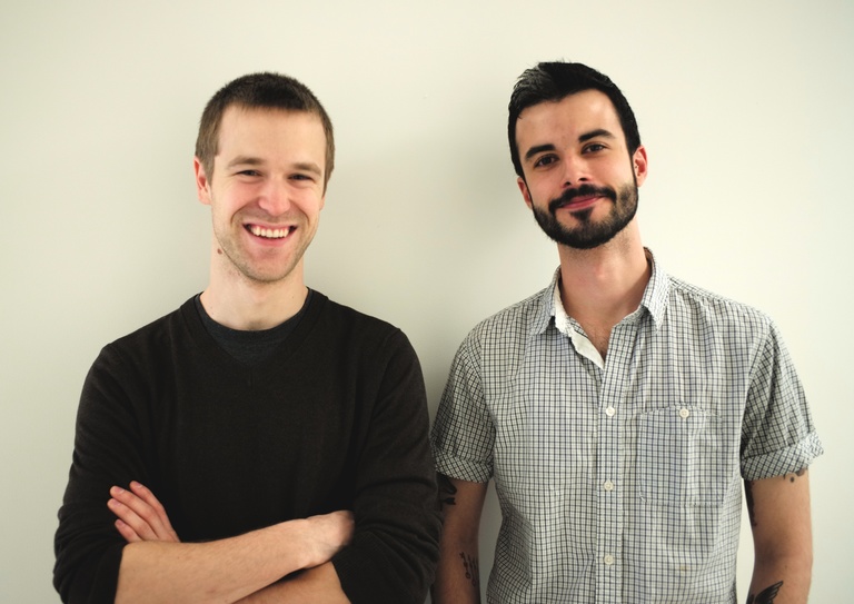 University of Iowa graduate students Alexandre Tiriac, left, and Carlos Del Rio-Bermudez say the findings of their new study provide further evidence that newborns learn about their bodies by twitching in their sleep.  