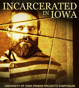 incarcerated in iowa poster image, featuring inmate portrait