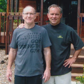 Dan Gable (left) and Mitchell Kelly