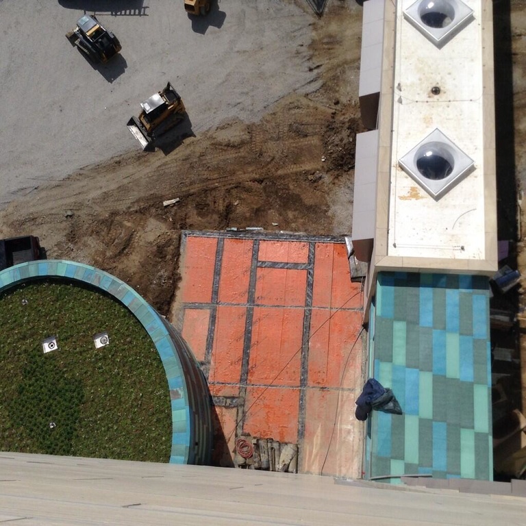 Aerial view of where magnet will go
