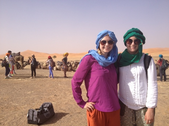 Picture right before our camel ride into the Sahara.