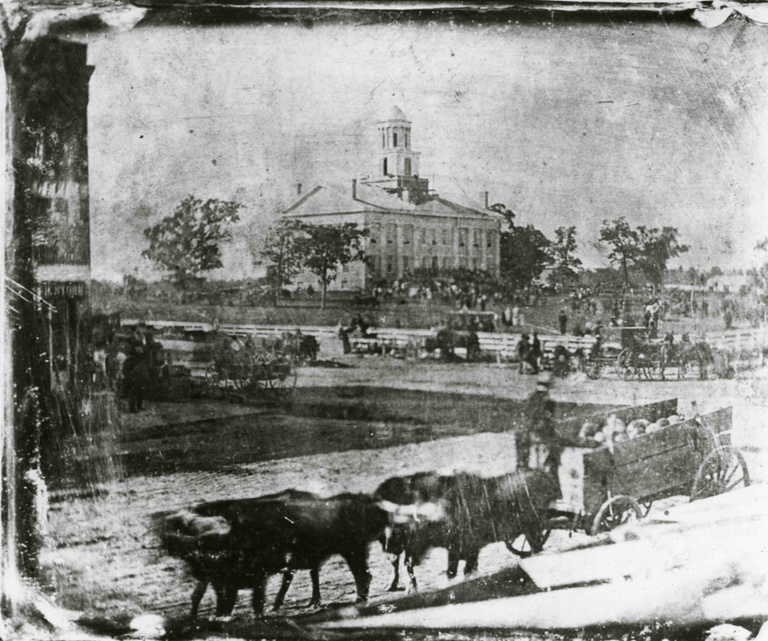 The earliest known photograph of the Old Capitol
